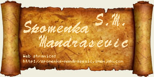 Spomenka Mandrašević vizit kartica